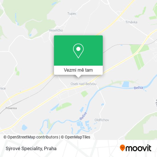 Sýrové Speciality mapa