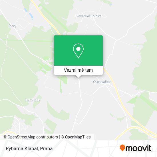 Rybárna Klapal mapa