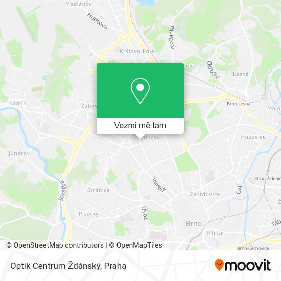 Optik Centrum Ždánský mapa