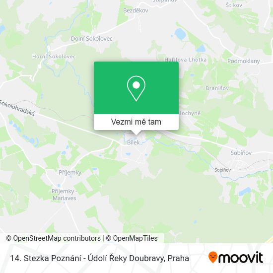14. Stezka Poznání - Údolí Řeky Doubravy mapa