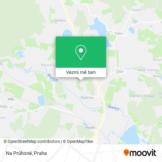 Na Průhoně mapa