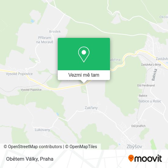 Obětem Války mapa