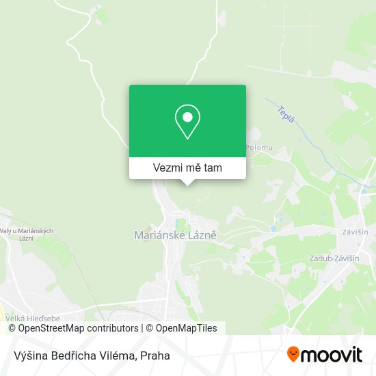 Výšina Bedřicha Viléma mapa