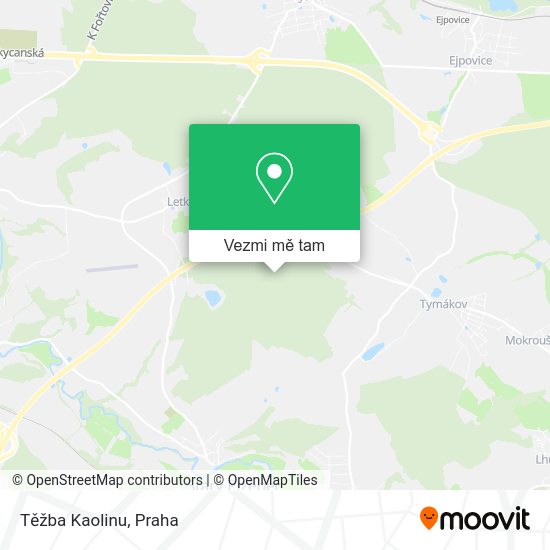 Těžba Kaolinu mapa
