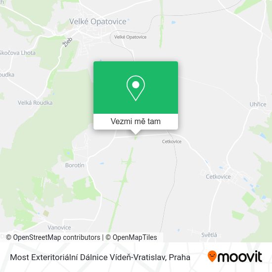 Most Exteritoriální Dálnice Vídeň-Vratislav mapa
