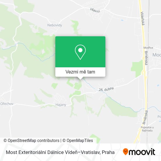 Most Exteritoriální Dálnice Vídeň–Vratislav mapa