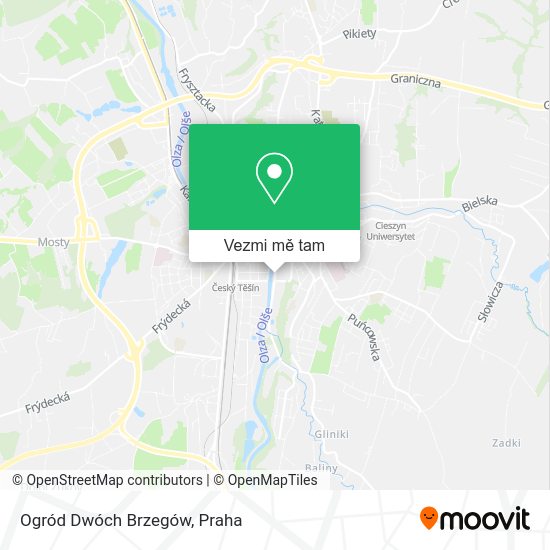 Ogród Dwóch Brzegów mapa