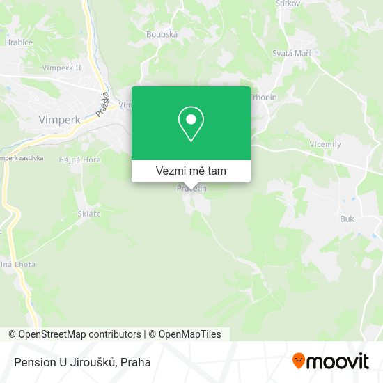 Pension U Jiroušků mapa