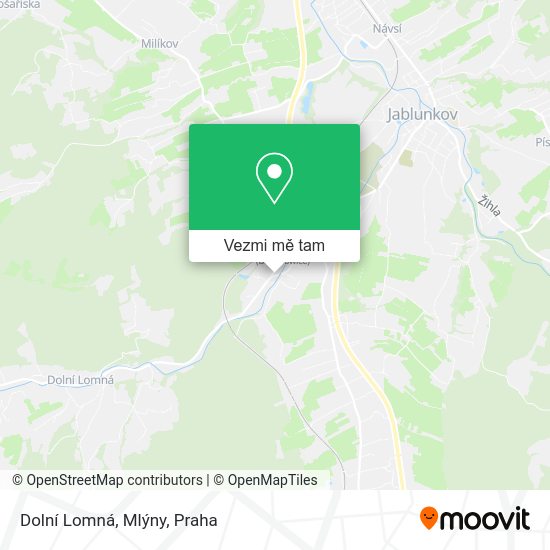 Dolní Lomná, Mlýny mapa