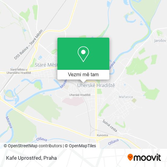 Kafe Uprostřed mapa