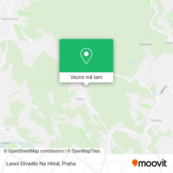 Lesní Divadlo Na Hlíně mapa
