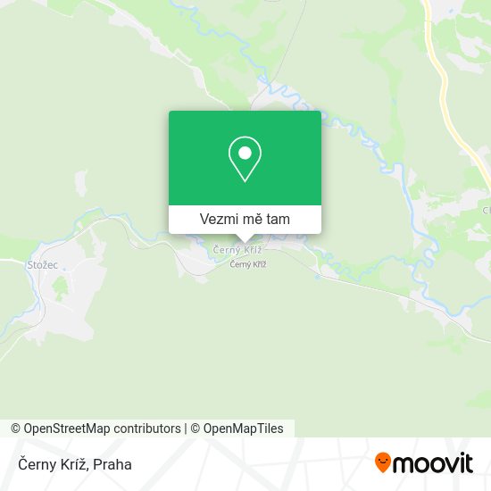 Černy Kríž mapa