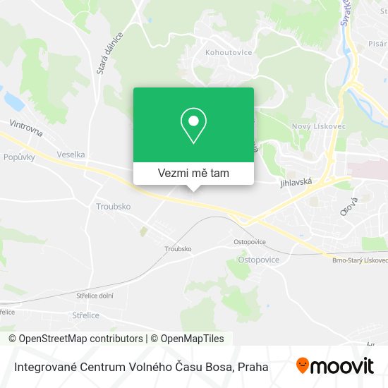 Integrované Centrum Volného Času Bosa mapa