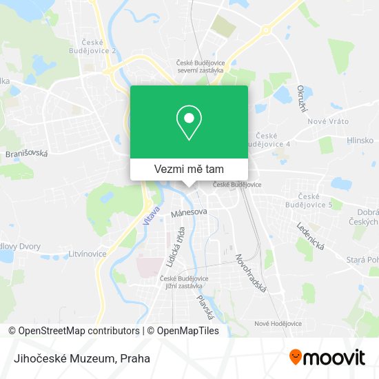 Jihočeské Muzeum mapa