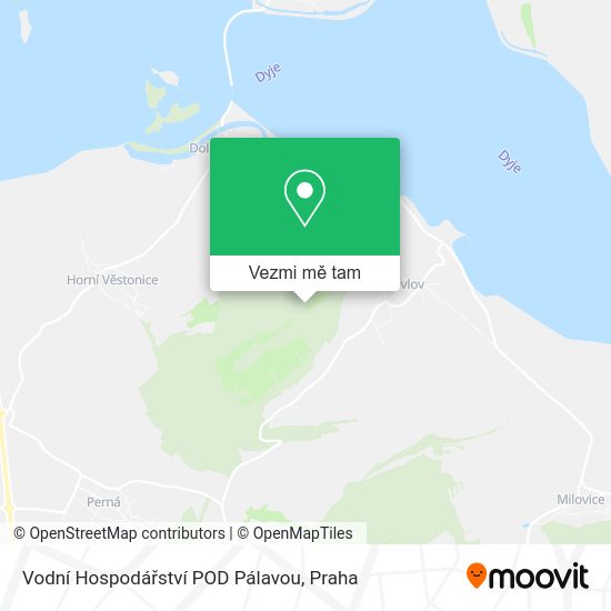 Vodní Hospodářství POD Pálavou mapa