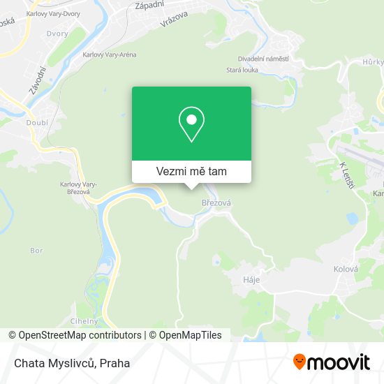 Chata Myslivců mapa