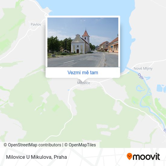 Milovice U Mikulova mapa
