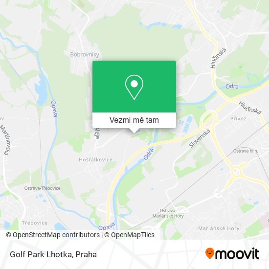 Golf Park Lhotka mapa