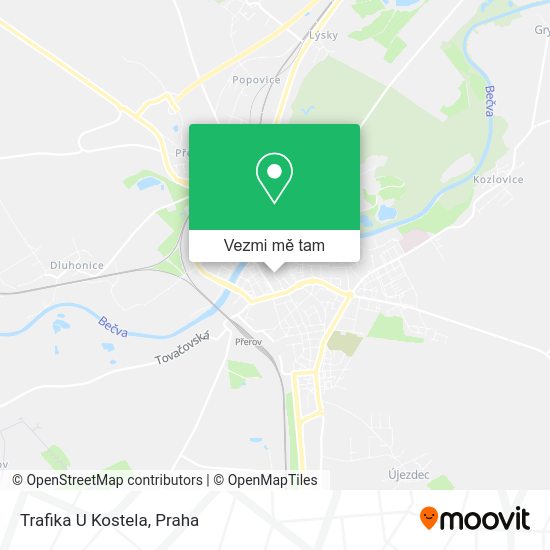 Trafika U Kostela mapa