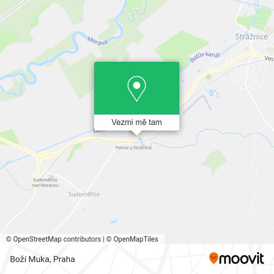Boží Muka mapa