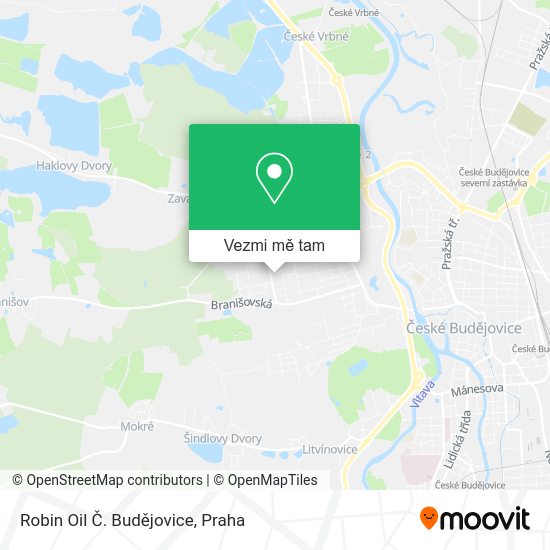 Robin Oil Č. Budějovice mapa