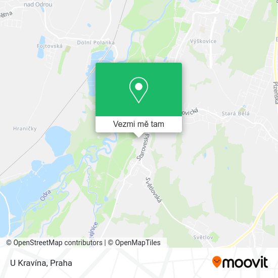 U Kravína mapa
