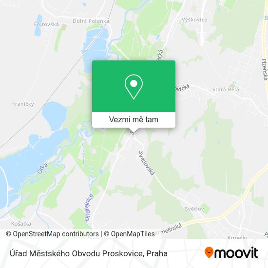Úřad Městského Obvodu Proskovice mapa