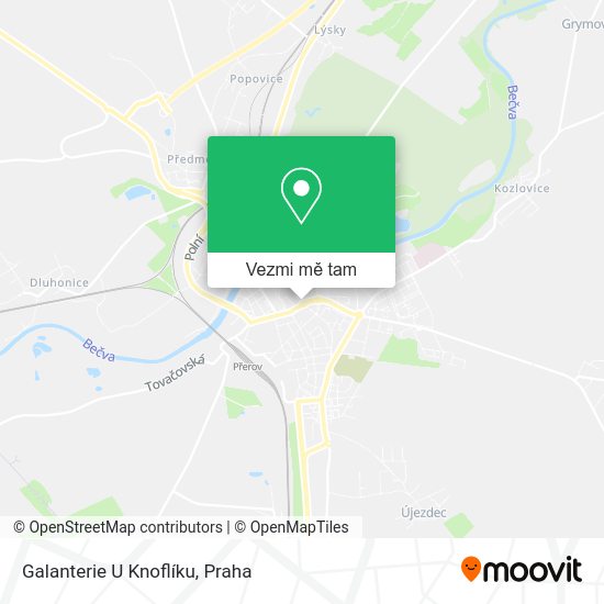 Galanterie U Knoflíku mapa
