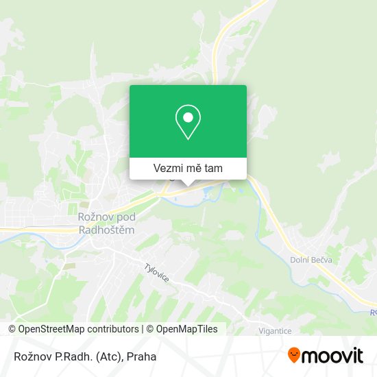 Rožnov P.Radh. (Atc) mapa