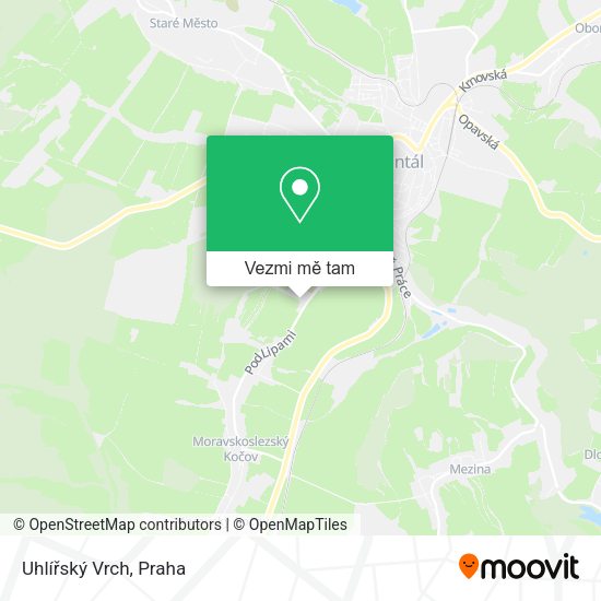 Uhlířský Vrch mapa