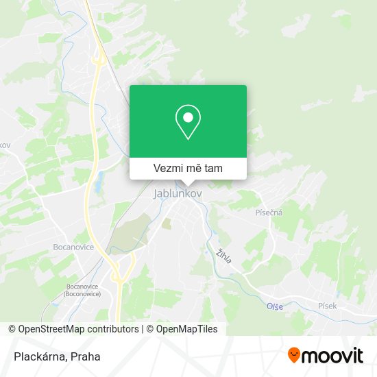 Plackárna mapa