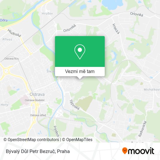 Bývalý Důl Petr Bezruč mapa