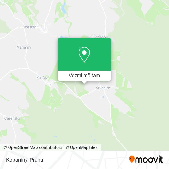 Kopaniny mapa