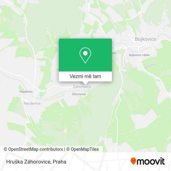 Hruška Záhorovice mapa