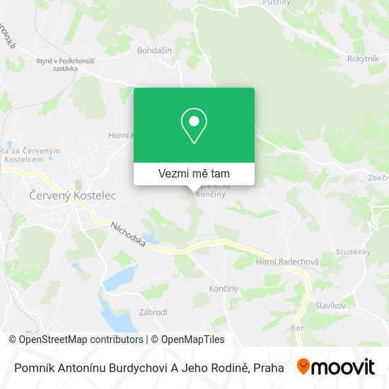 Pomník Antonínu Burdychovi A Jeho Rodině mapa