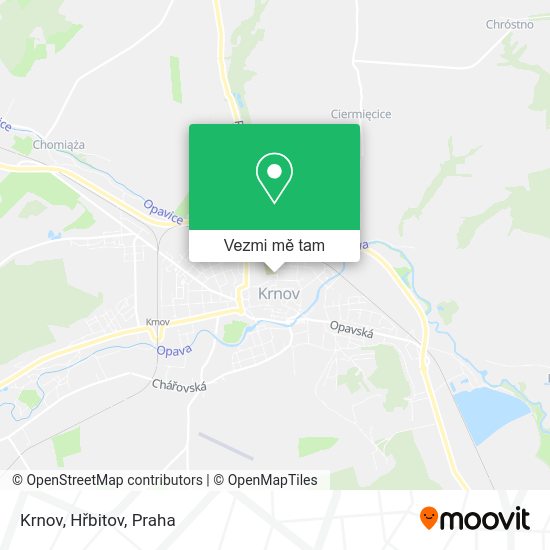Krnov, Hřbitov mapa