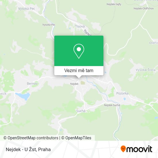 Nejdek - U Žst mapa