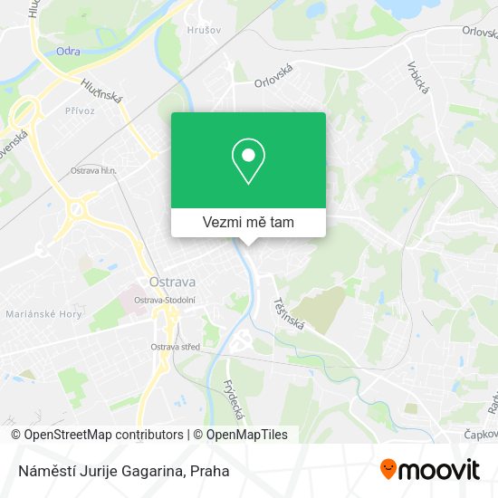 Náměstí Jurije Gagarina mapa