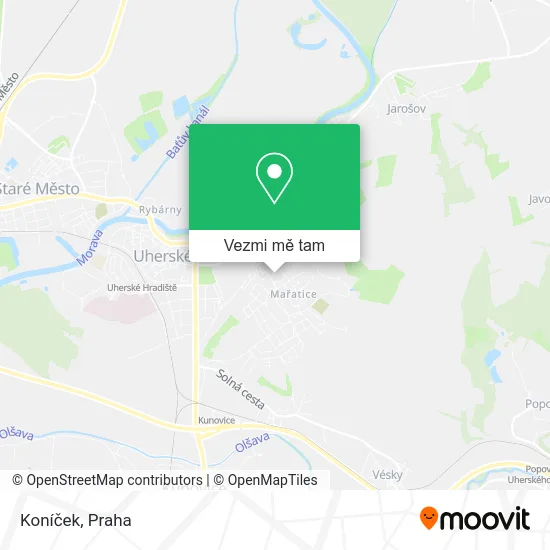 Koníček mapa