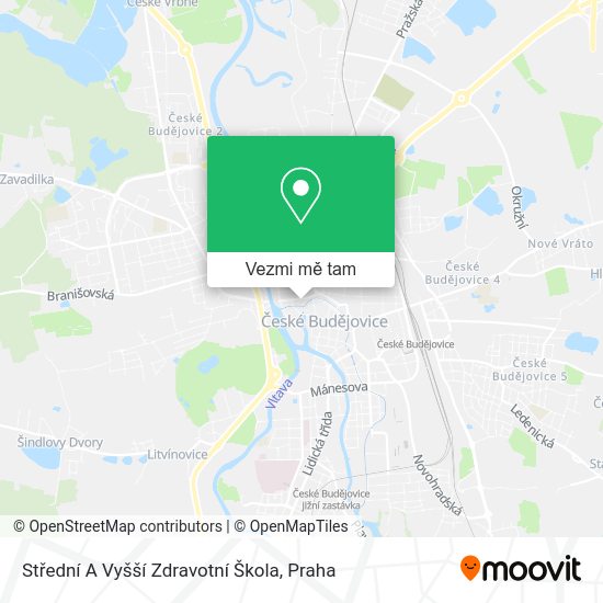 Střední A Vyšší Zdravotní Škola mapa