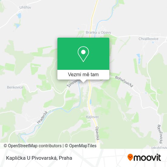 Kaplička U Pivovarská mapa