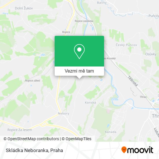 Skládka Neboranka mapa