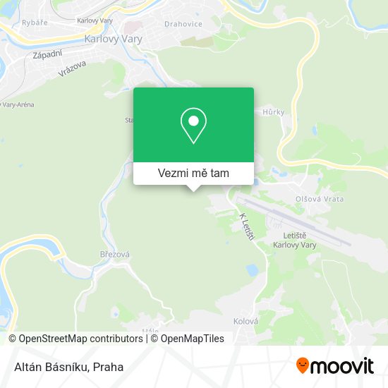 Altán Básníku mapa
