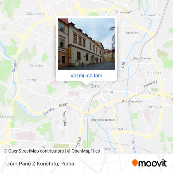 Dům Pánů Z Kunštátu mapa