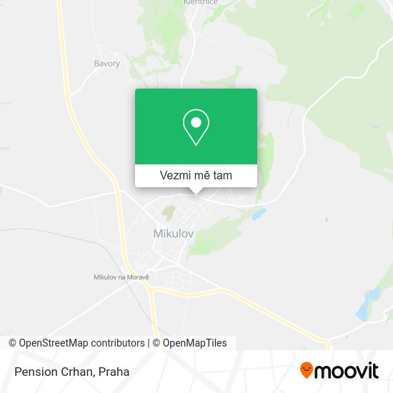 Pension Crhan mapa