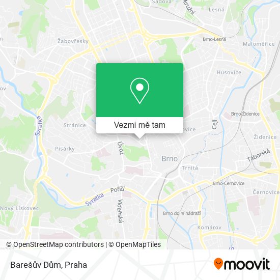 Barešův Dům mapa
