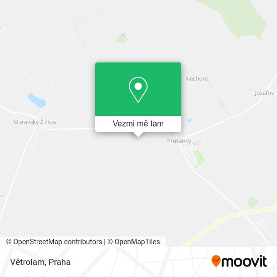 Větrolam mapa