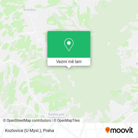 Kozlovice (U Mysl.) mapa