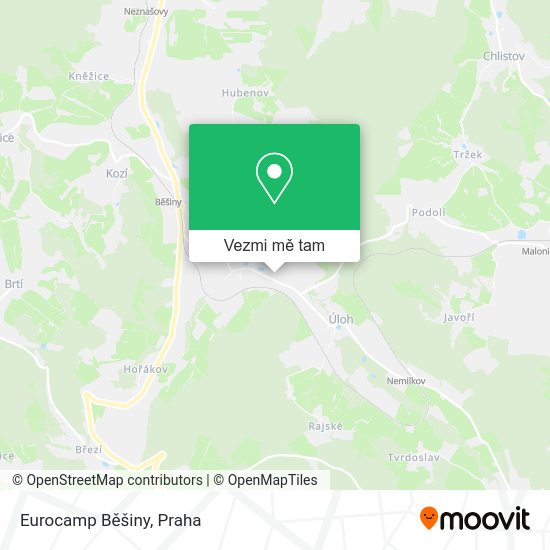 Eurocamp Běšiny mapa