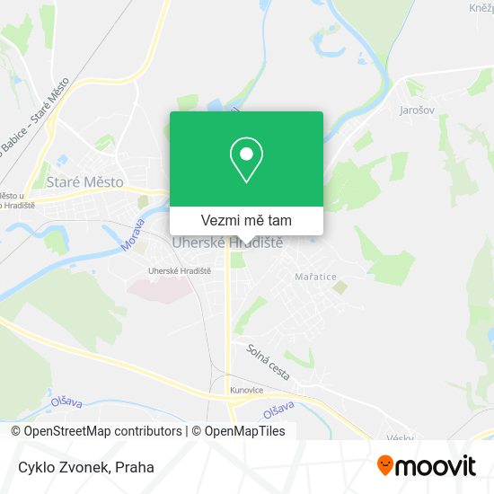 Cyklo Zvonek mapa